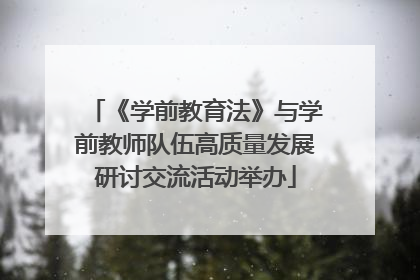 《学前教育法》与学前教师队伍高质量发展研讨交流活动举办