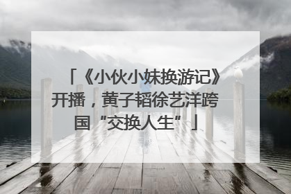 《小伙小妹换游记》开播，黄子韬徐艺洋跨国“交换人生”