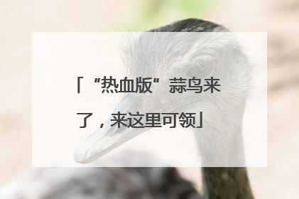 “热血版”蒜鸟来了，来这里可领