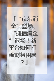 “京东消金”登场、“捷信消金”退场！新平台如何打破财务困局？