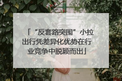 “反套路突围”小拉出行凭差异化优势在行业竞争中脱颖而出