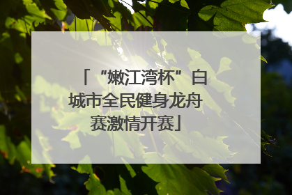 “嫩江湾杯”白城市全民健身龙舟赛激情开赛