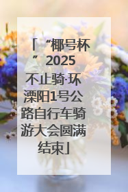 “椰号杯”2025不止骑·环溧阳1号公路自行车骑游大会圆满结束