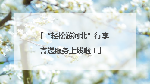 “轻松游河北”行李寄递服务上线啦！