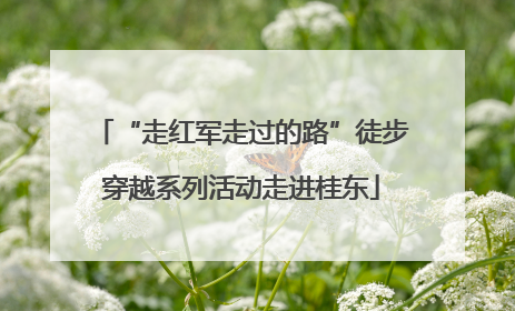 “走红军走过的路”徒步穿越系列活动走进桂东
