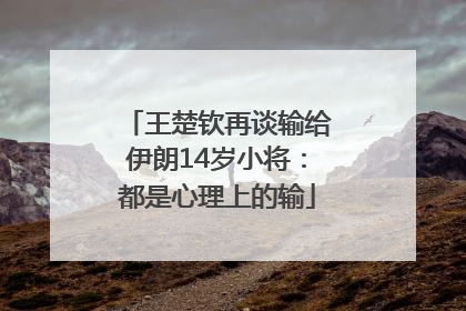 王楚钦再谈输给伊朗14岁小将：都是心理上的输