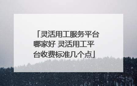 灵活用工服务平台哪家好 灵活用工平台收费标准几个点