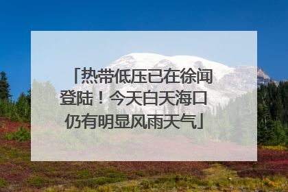热带低压已在徐闻登陆！今天白天海口仍有明显风雨天气