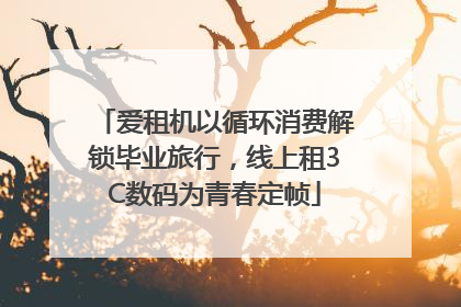 爱租机以循环消费解锁毕业旅行，线上租3C数码为青春定帧