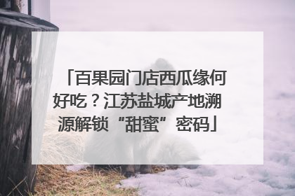 百果园门店西瓜缘何好吃？江苏盐城产地溯源解锁“甜蜜”密码