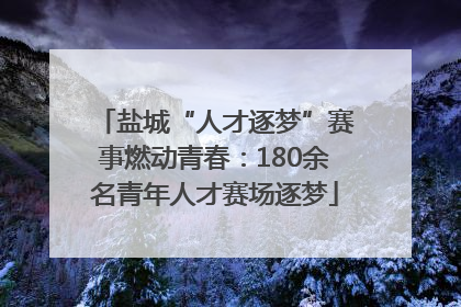 盐城“人才逐梦”赛事燃动青春：180余名青年人才赛场逐梦