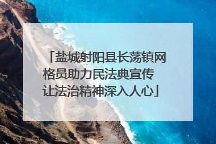 盐城射阳县长荡镇网格员助力民法典宣传 让法治精神深入人心