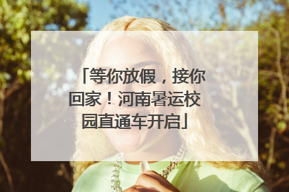 等你放假，接你回家！河南暑运校园直通车开启