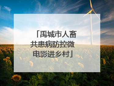 禹城市人畜共患病防控微电影进乡村