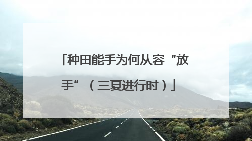 种田能手为何从容“放手”（三夏进行时）