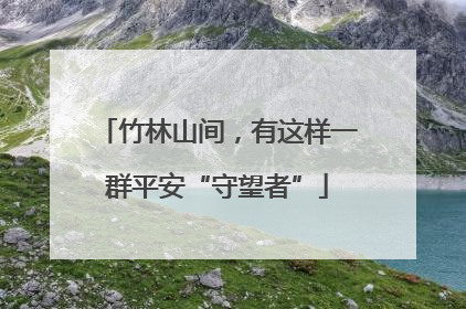 竹林山间，有这样一群平安“守望者”