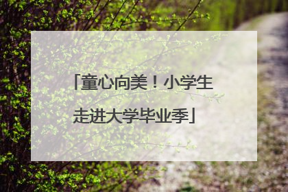 童心向美！小学生走进大学毕业季