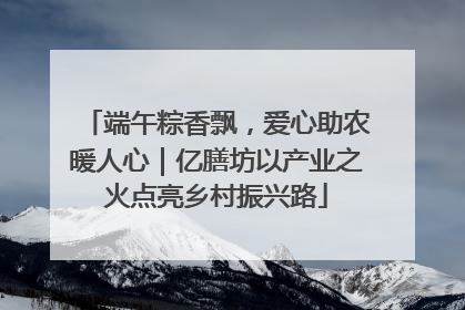 端午粽香飘，爱心助农暖人心｜亿膳坊以产业之火点亮乡村振兴路