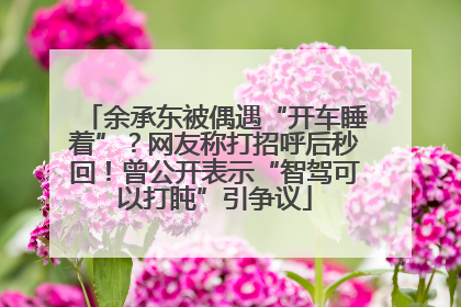 余承东被偶遇“开车睡着”？网友称打招呼后秒回！曾公开表示“智驾可以打盹”引争议