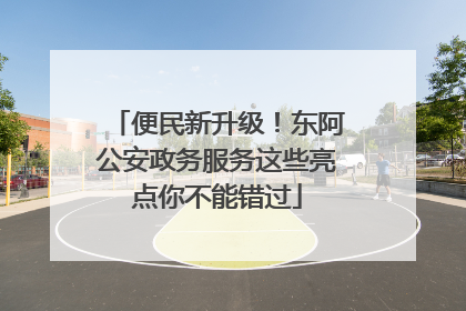 便民新升级！东阿公安政务服务这些亮点你不能错过