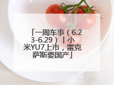 一周车事（6.23-6.29）丨小米YU7上市，雷克萨斯要国产