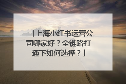 上海小红书运营公司哪家好？全链路打通下如何选择？