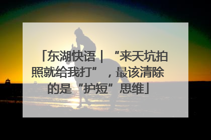 东湖快语｜“来天坑拍照就给我打”，最该清除的是“护短”思维