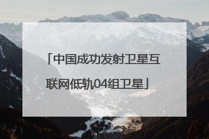 中国成功发射卫星互联网低轨04组卫星