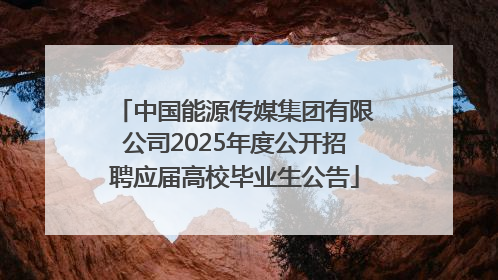 中国能源传媒集团有限公司2025年度公开招聘应届高校毕业生公告
