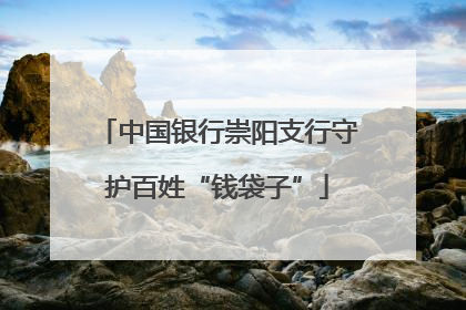 中国银行崇阳支行守护百姓“钱袋子”