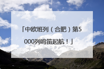 中欧班列（合肥）第5000列鸣笛起航！