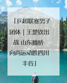 乒超联赛男子团体｜王楚钦出战 山东魏桥·向尚运动胜四川丰谷