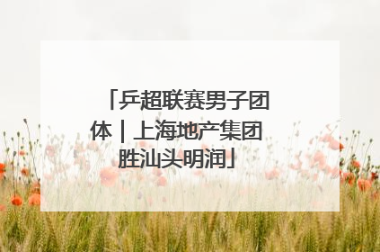 乒超联赛男子团体｜上海地产集团胜汕头明润