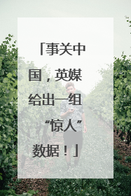 事关中国，英媒给出一组“惊人”数据！