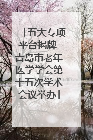 五大专项平台揭牌 青岛市老年医学学会第十五次学术会议举办