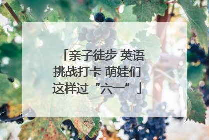 亲子徒步 英语挑战打卡 萌娃们这样过“六一”