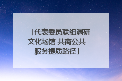 代表委员联组调研文化场馆 共商公共服务提质路径