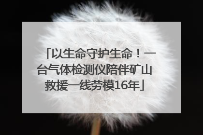 以生命守护生命！一台气体检测仪陪伴矿山救援一线劳模16年