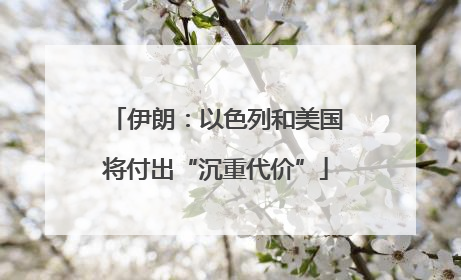 伊朗：以色列和美国将付出“沉重代价”
