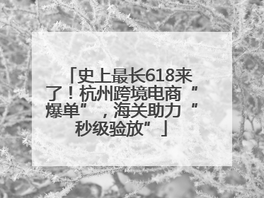 史上最长618来了！杭州跨境电商“爆单”，海关助力“秒级验放”