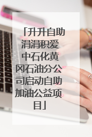升升自助 涓涓积爱 中石化黄冈石油分公司启动自助加油公益项目