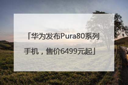 华为发布Pura80系列手机，售价6499元起