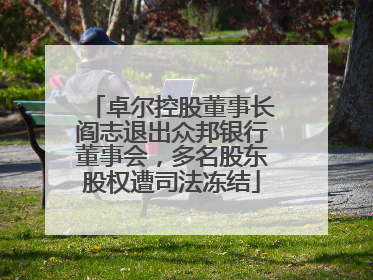 卓尔控股董事长阎志退出众邦银行董事会，多名股东股权遭司法冻结