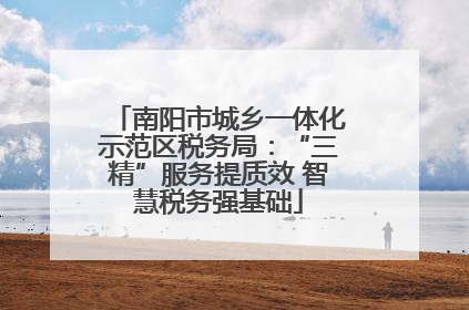 南阳市城乡一体化示范区税务局：“三精”服务提质效 智慧税务强基础