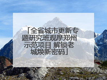 全省城市更新专题研究班观摩郑州示范项目 解锁老城焕新密码