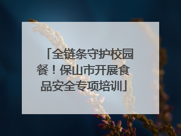 全链条守护校园餐！保山市开展食品安全专项培训