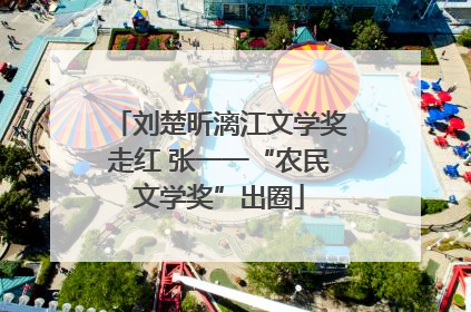 刘楚昕漓江文学奖走红 张一一“农民文学奖”出圈