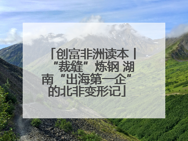 创富非洲读本丨“裁缝”炼钢 湖南“出海第一企”的北非变形记