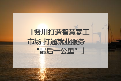 务川打造智慧零工市场 打通就业服务“最后一公里”
