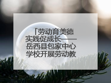 劳动育美德 实践促成长——岳西县包家中心学校开展劳动教育实践活动